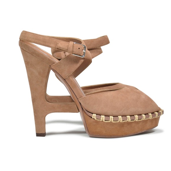 Yves Saint Laurent Essential Kid Suede Platforms - Picture 1 of 12